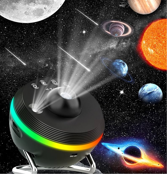 Meteor Galaxy Projector, 2 Ultra HD Lens Start Projector Galaxy with Colorful Night Light & Timing for Kids/Adults, Home Planetarium Projector for Relax, Study, Meditate, Stress Relief Gift