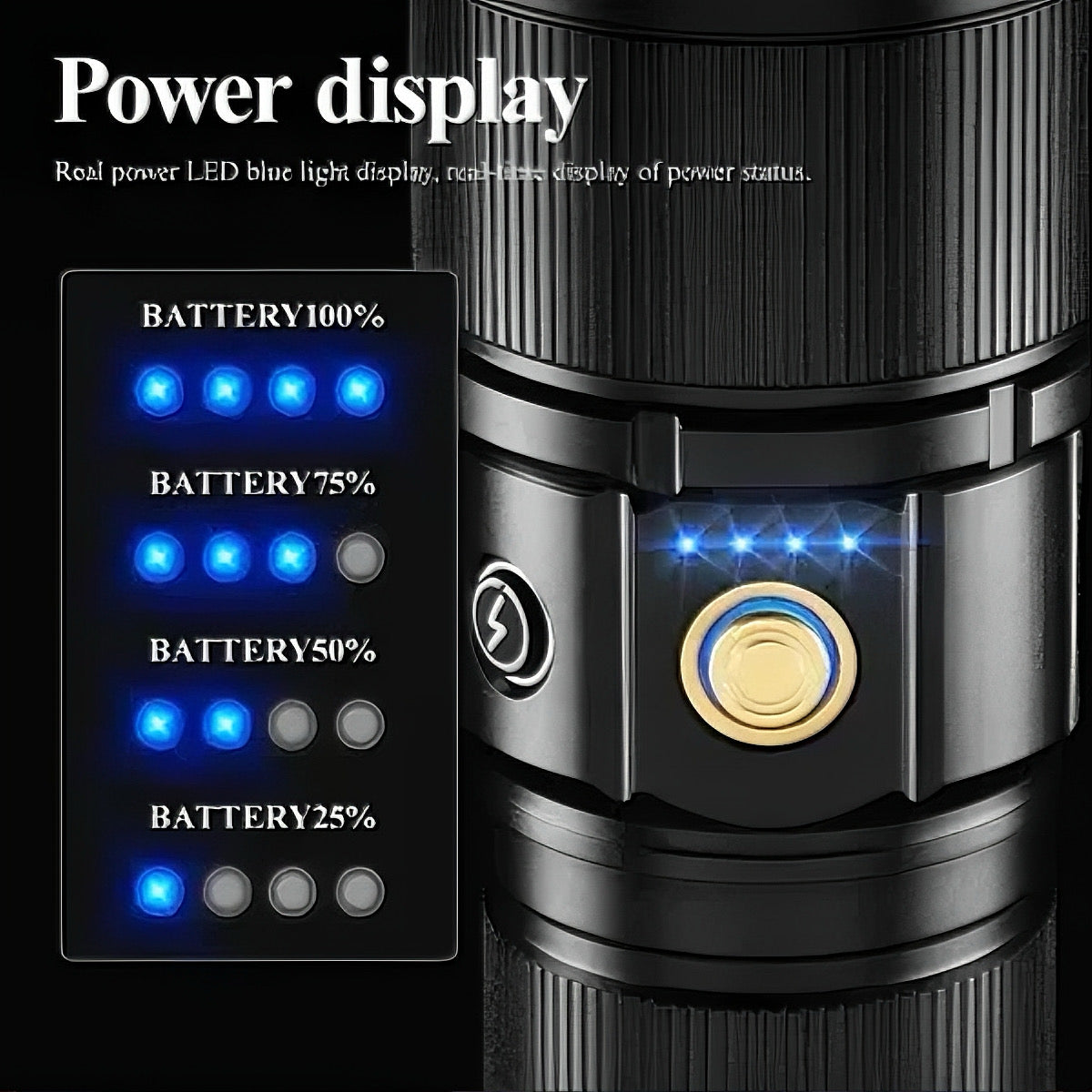Ultra Bright Flashlight COBA CB-B54-2 Torch 28,800mAh Battery