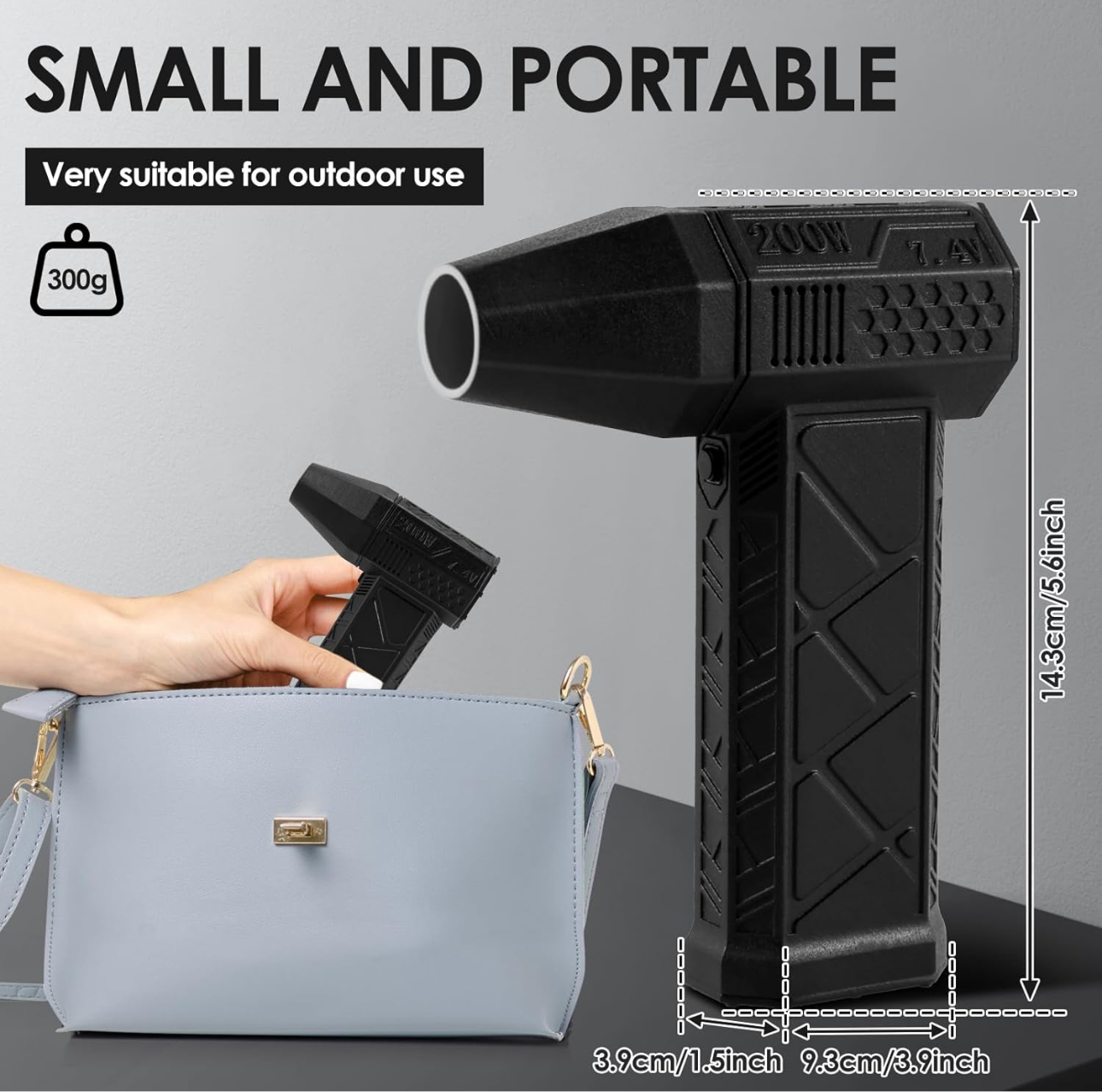 Mini Fan 130000 RPM Power Mini Jet Blower High Speed Brushless Motor Electric Jet Fan Violent Fan Air Blower Jet Dry Blower for Car Computer Keyboard