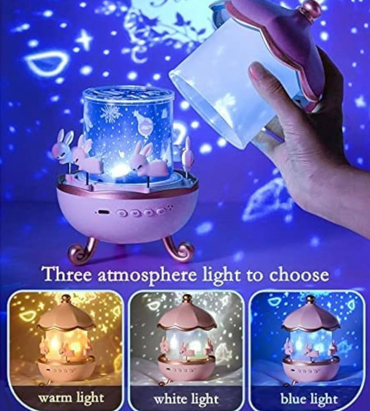 Star Projector Nightlight Desk Light USB Night Light Desk Lamp Fairy Night Projector Decorative Vibe Lamp Girl