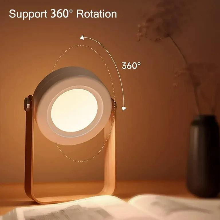 Portable Foldable Wood Table Lamp