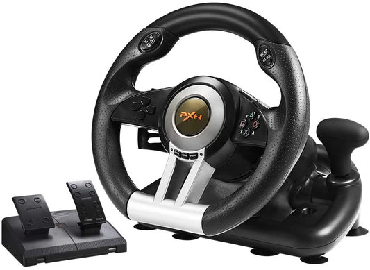 PXN Racing Wheel - Gaming Steering Wheel for PC, V3II 180 Degree Driving Wheel Volante PC Universal Usb Car Racing with Pedal for PS4, PC, PS3,Xbox Series X|S, Xbox One