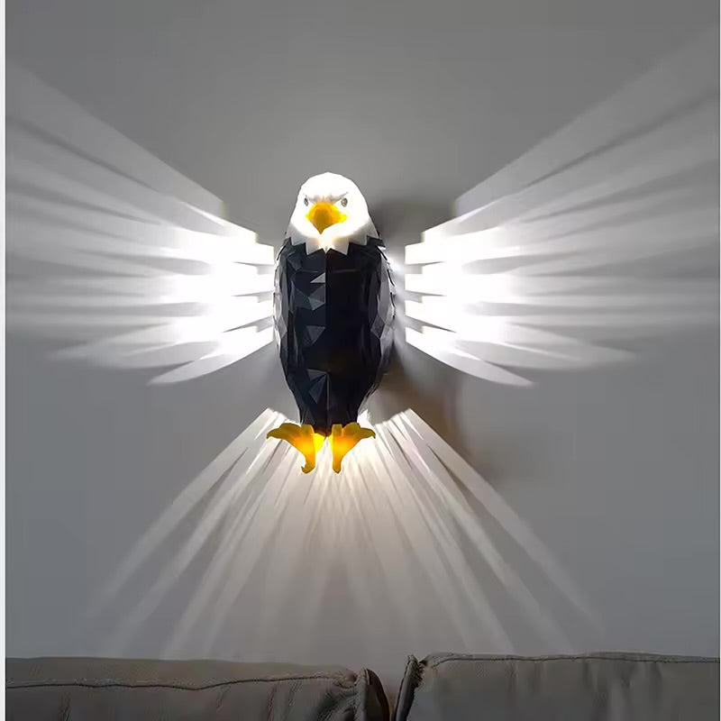 3D Wall Lamp Eagle Shape Projector Modern Creative Atmosphere Lamp Light 3D Print Body Animal Lighting