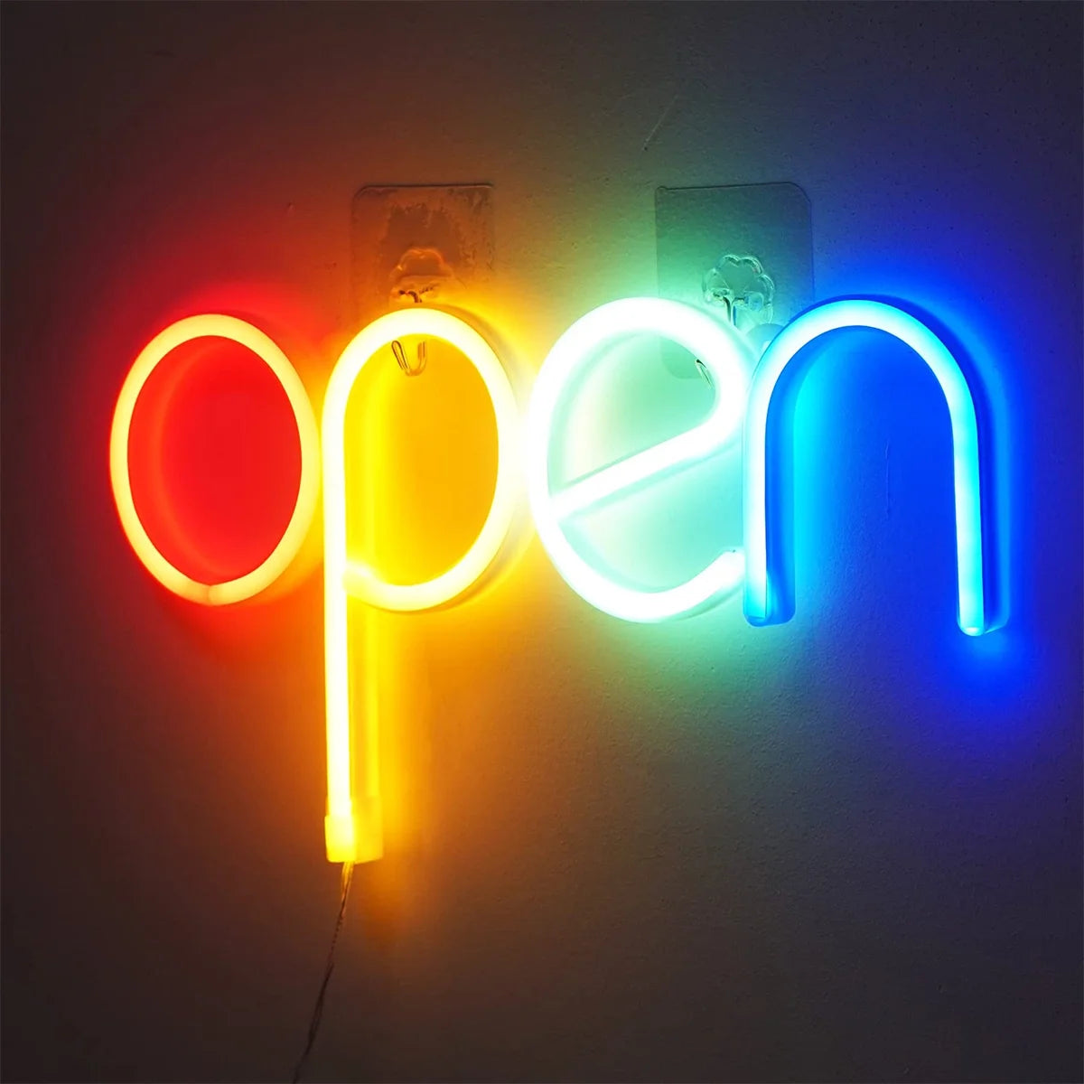 Open LED Neon Sign Handmade Door Hanging LED Flex Custom Neon Sign Store Bar Restaurant Coffee Business Open Sign