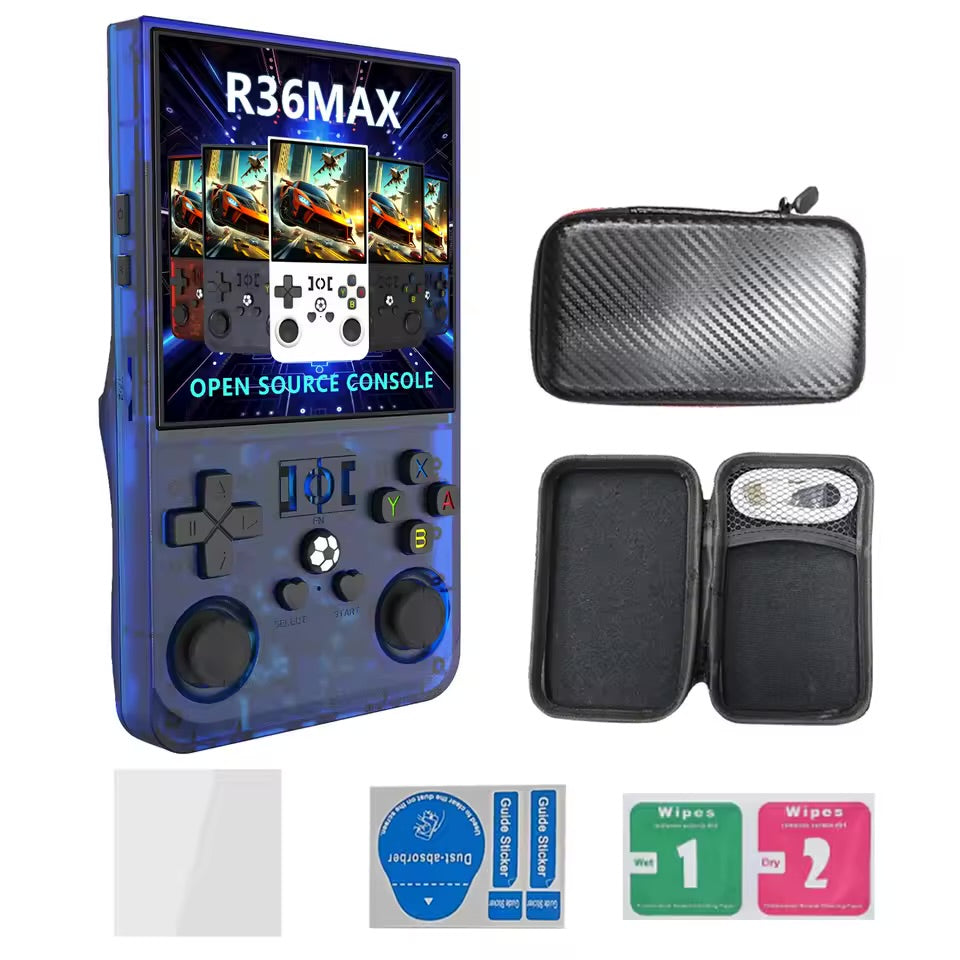 Open Source R36 MAX Retro Handheld Video Game Console 4.0 Inch IPS Screen Linux System