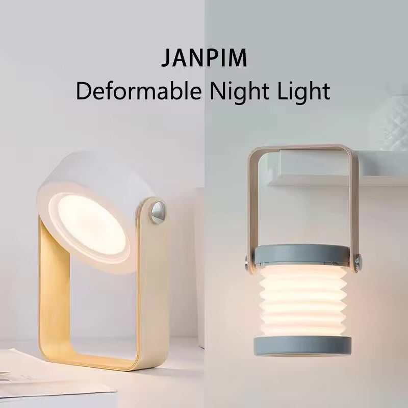 Portable Foldable Wood Table Lamp