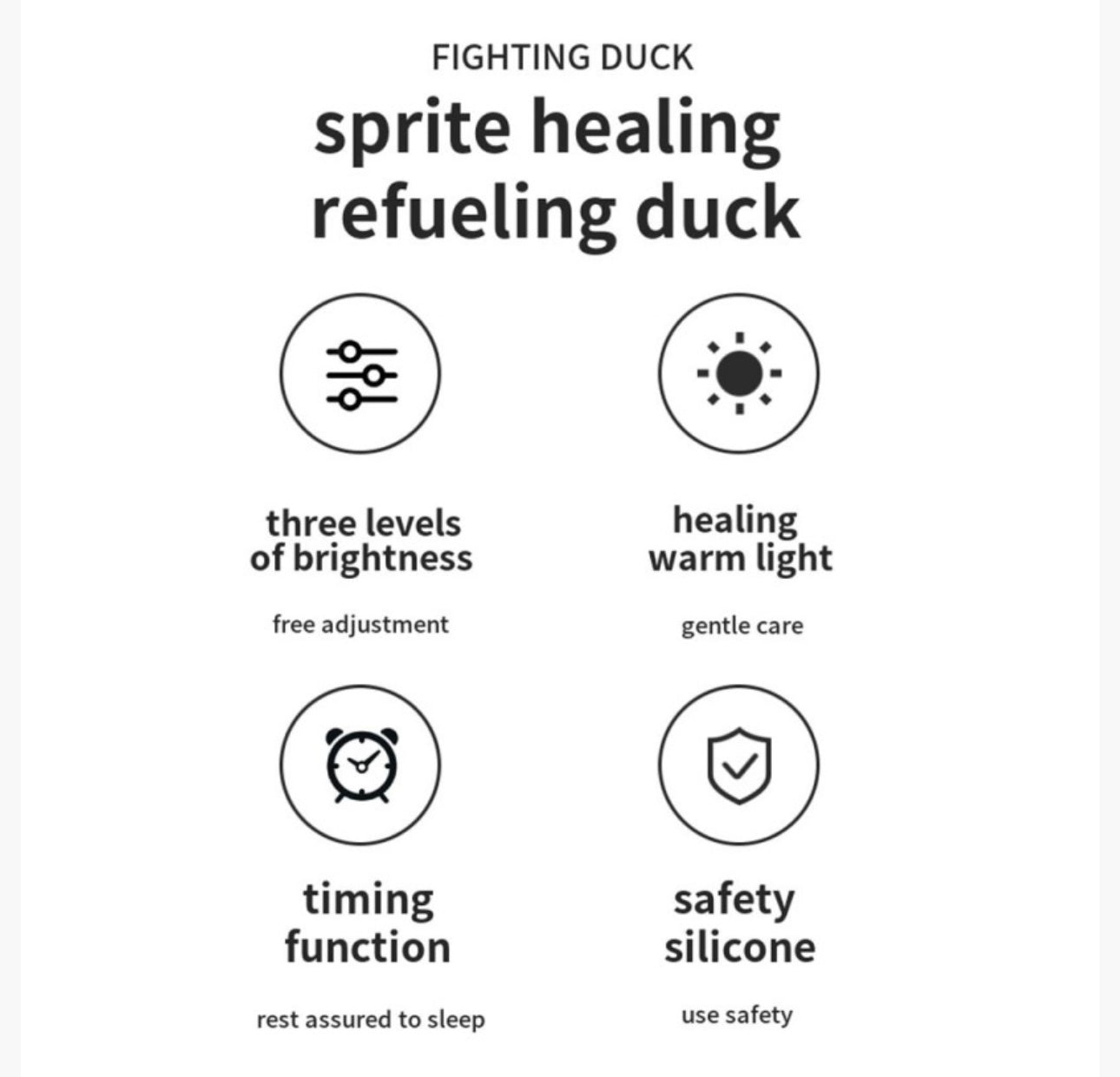 Cute Duck Lamp Silicone Night Light LED Bedside Lamp Nursery Nightlight with 30 Minutes Timer