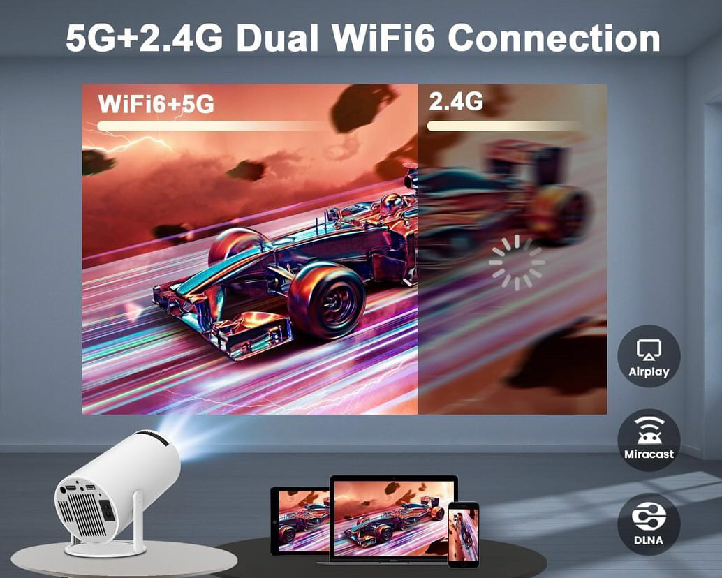 Portable 3D Game Projector 4K Smart Home Theater - US Plug