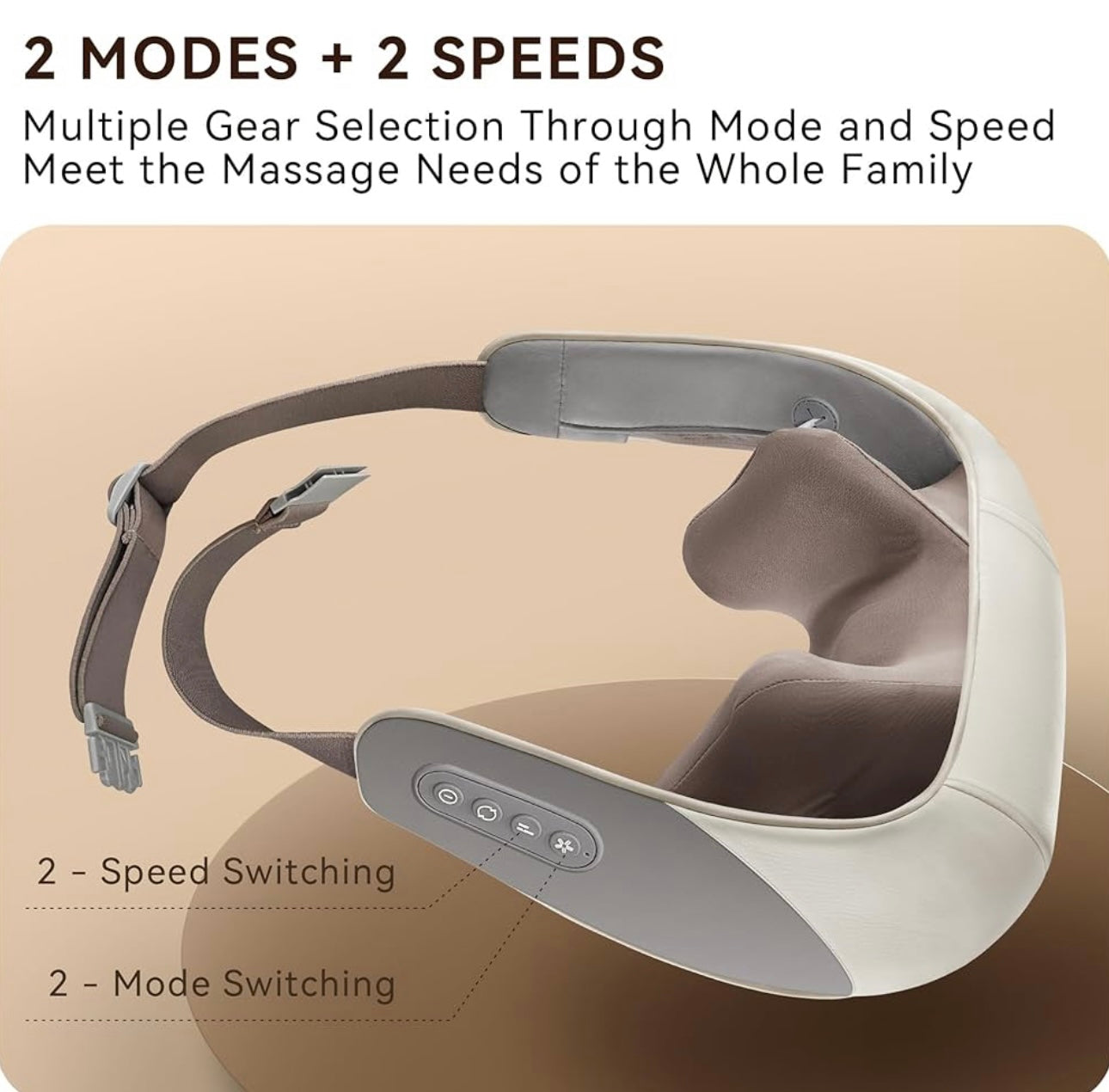 Neck Massager with Heat Electric 5D Shoulder Massager Cordless Hand Free for Muscle Pain Relief Deep Tissue Full Body Massage Gifts for Men Women(Type-C Charging)