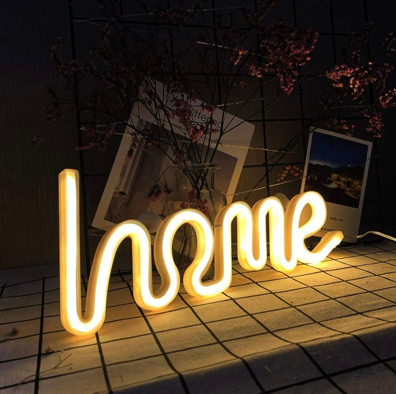 Neon Light Sign,LED Warm White Home Shaped Neon Letter Sign, Neon Sign Letters Light Art Home Decor Lights,Marquee Signs Wall Decor for Kids Girl Child Room,Christmas,Birthday Party,Wedding