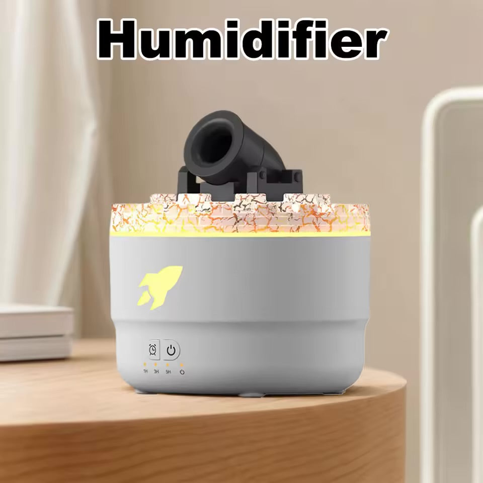 Volcanic Crack Light Cannons Humidifier Aromatherapy Diffuser with Timer Cannon Blast Aroma Humidifier for Home Office Bedroom
