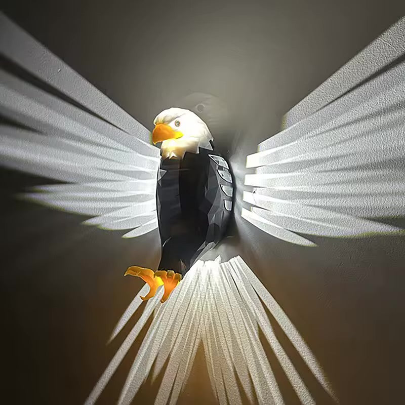 3D Wall Lamp Eagle Shape Projector Modern Creative Atmosphere Lamp Light 3D Print Body Animal Lighting