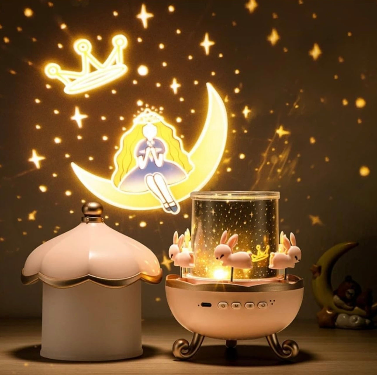 Star Projector Nightlight Desk Light USB Night Light Desk Lamp Fairy Night Projector Decorative Vibe Lamp Girl