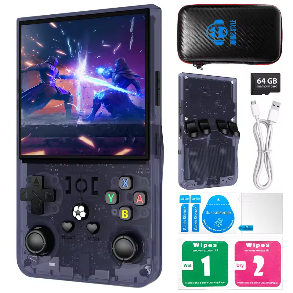 Open Source R36 MAX Retro Handheld Video Game Console 4.0 Inch IPS Screen Linux System