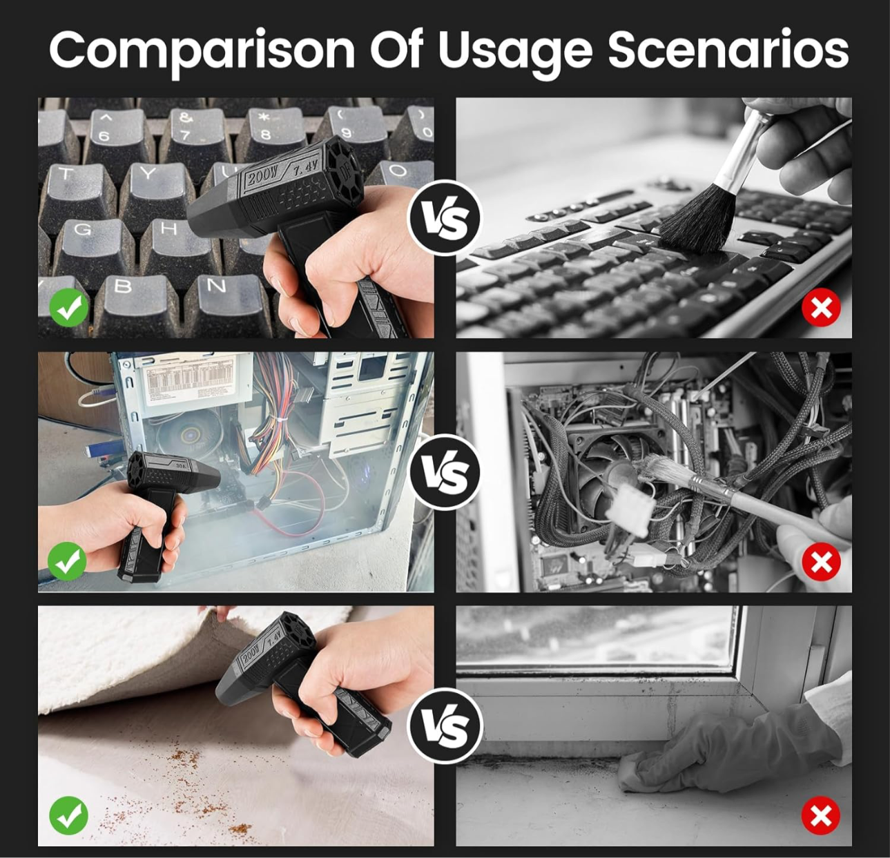 Mini Fan 130000 RPM Power Mini Jet Blower High Speed Brushless Motor Electric Jet Fan Violent Fan Air Blower Jet Dry Blower for Car Computer Keyboard