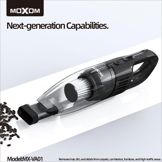 Moxom MXVA01 Cordless Handheld Vacuum, 120V Powerful Rechargeable Cleaner for Home and Car, Lightweight and Portable