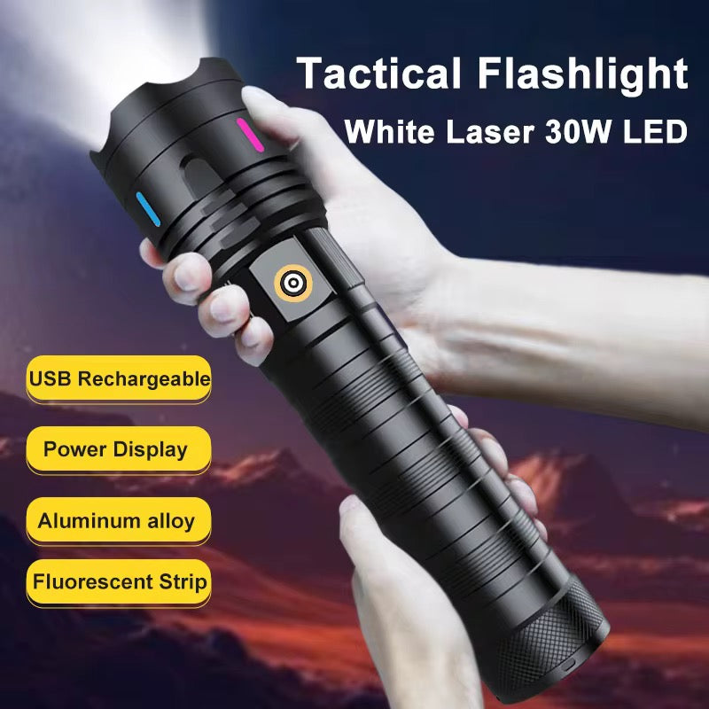 2025 Portable Usb Multi-Function Long Life
White Laser Light Flash Flashlight