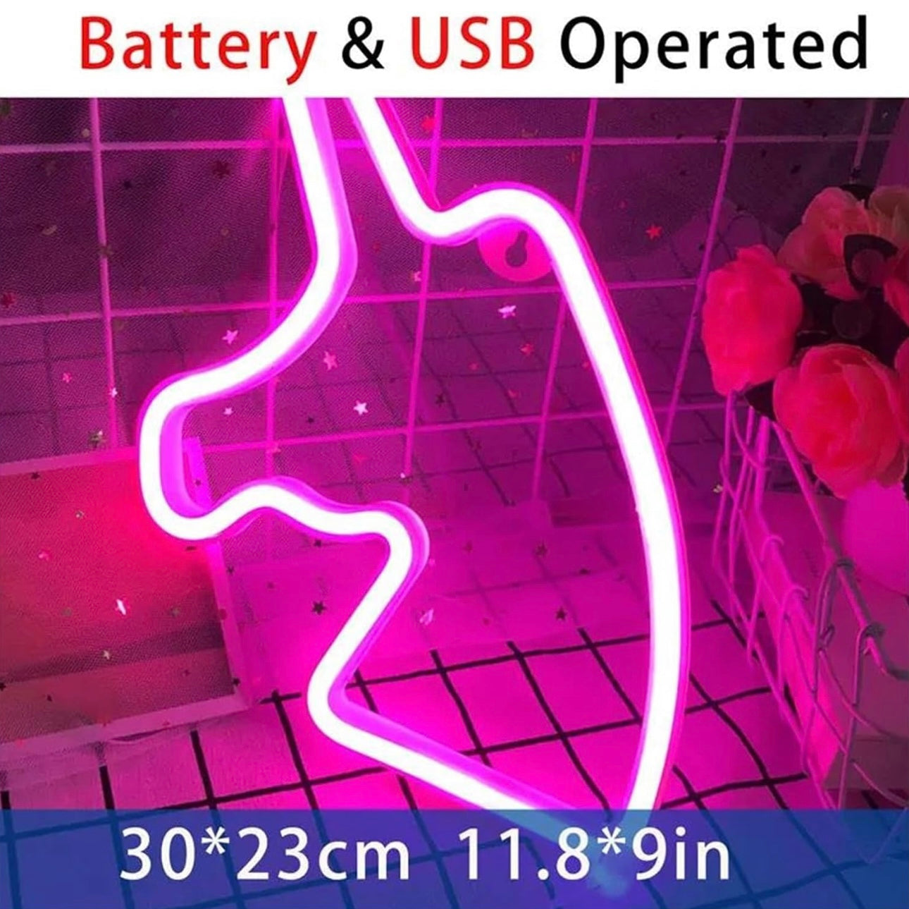 Hanging Art Neon Signs Unicorn LED Neon Sign for Kid Room Bedroom Party Holiday Decor Light Neon Lamp