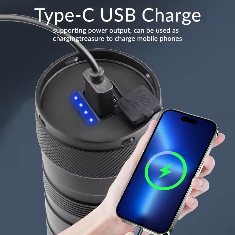 2025 Portable Usb Multi-Function Long Life
White Laser Light Flash Flashlight