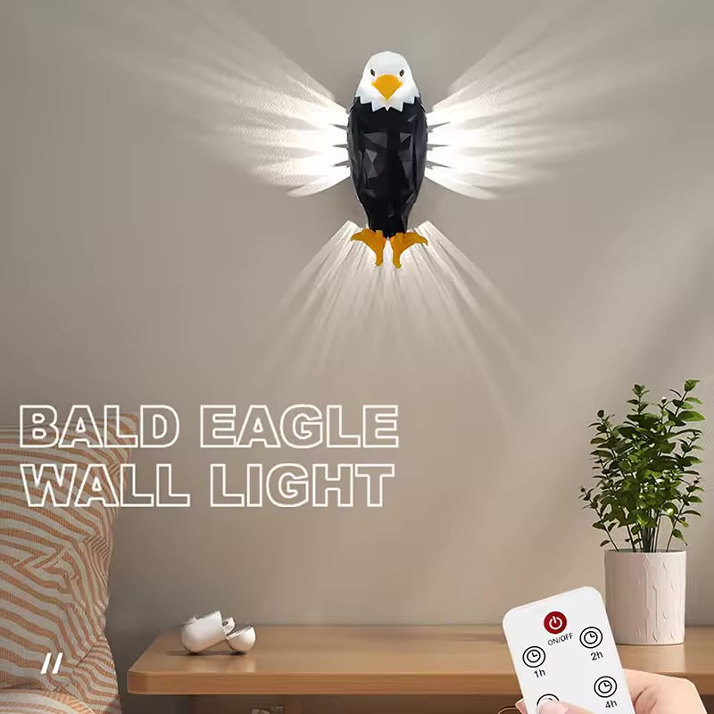 3D Wall Lamp Eagle Shape Projector Modern Creative Atmosphere Lamp Light 3D Print Body Animal Lighting