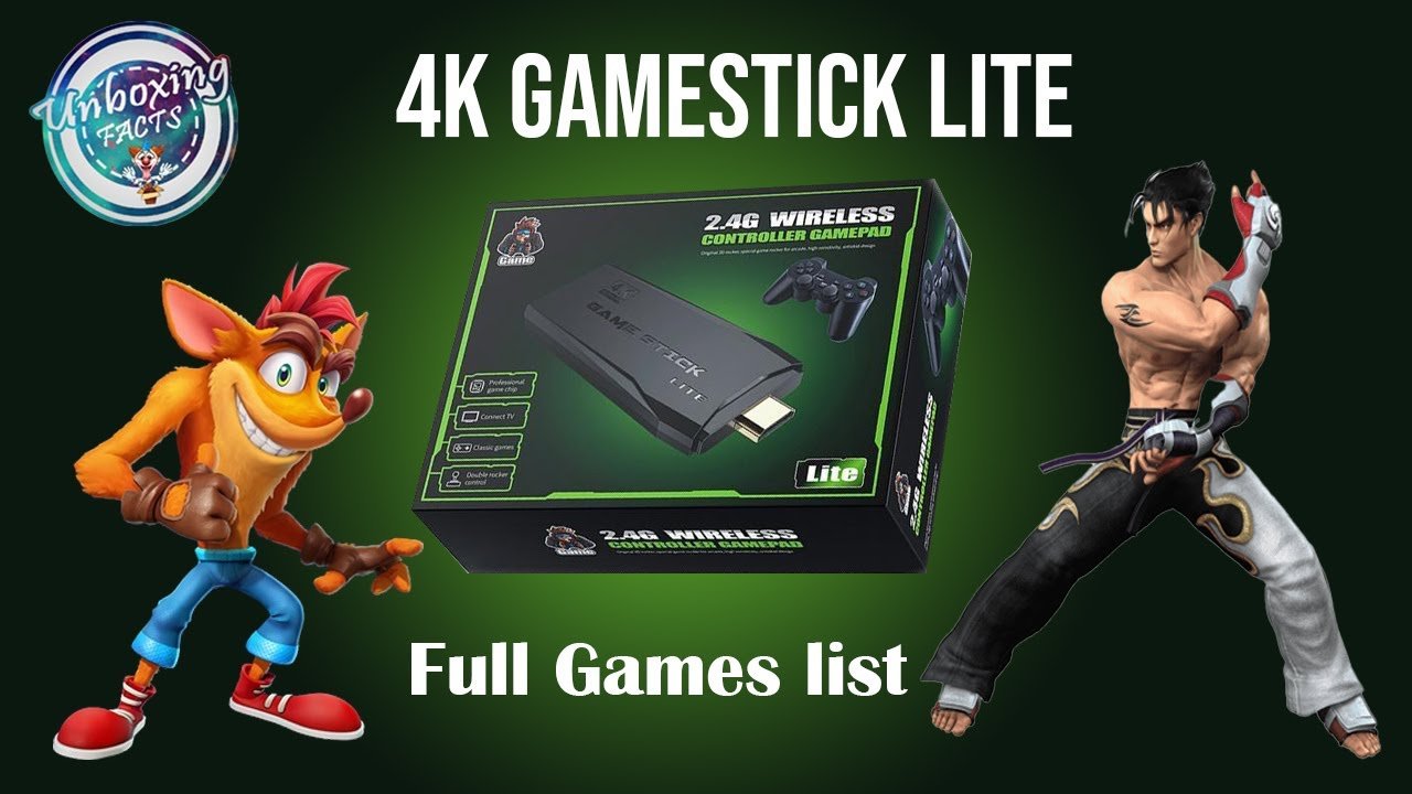 4K Stick Lite Retro TV
Video Game Console 64G
Built-in 10000 Games With x2 Wireless Controller