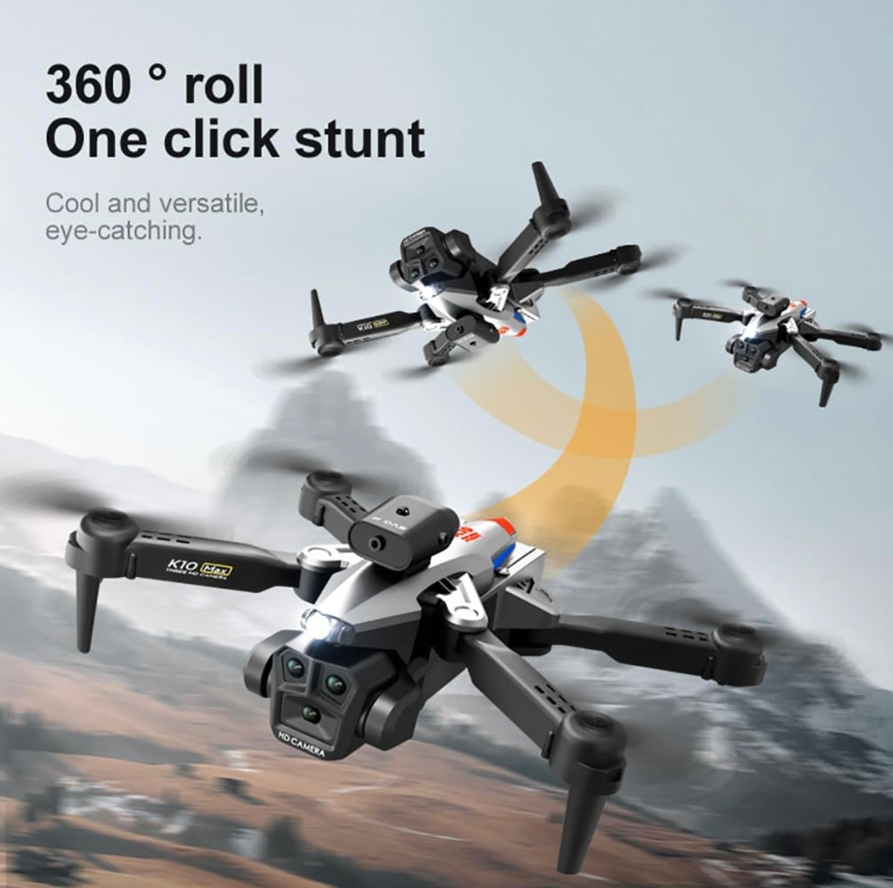 K10MAX HD Drone Obstacle Avoidance Three Camera Remote Control Quadcopter