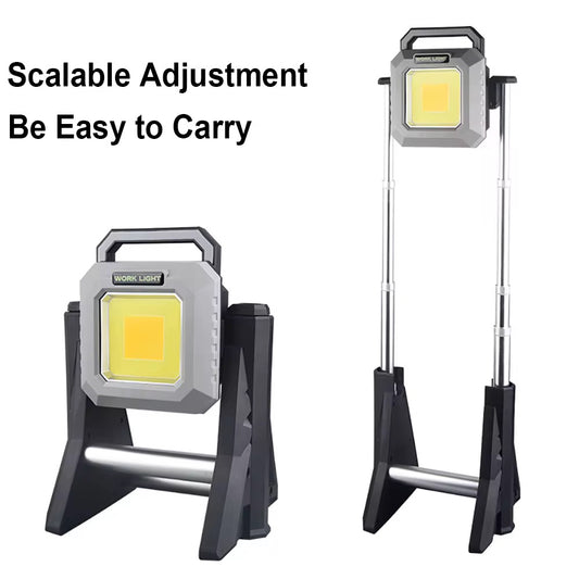 COB strong work light Flood Light Outdoor Portable LED Reflector Spotlight USB C Rechargeable Floodlight