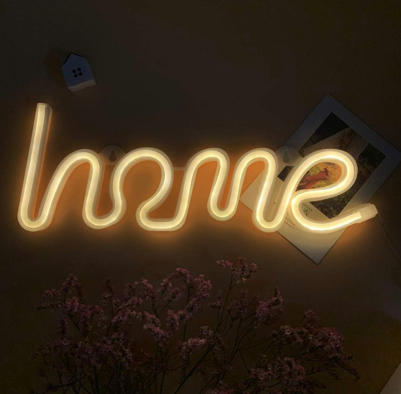 Neon Light Sign,LED Warm White Home Shaped Neon Letter Sign, Neon Sign Letters Light Art Home Decor Lights,Marquee Signs Wall Decor for Kids Girl Child Room,Christmas,Birthday Party,Wedding