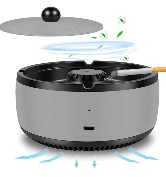 2 in 1 Air Purifier Smart Ashtray Electronic ashtray with Filter Indoor outdoors Smokeless Fresher air vacuum Purification camping Ash Trays for Cigarettes Smoke Removal Home,Office,Car