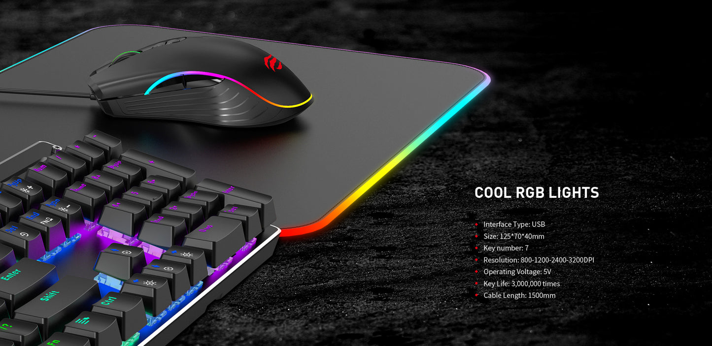 Havit MS1006 RGB Wired Gaming Mouse - Black