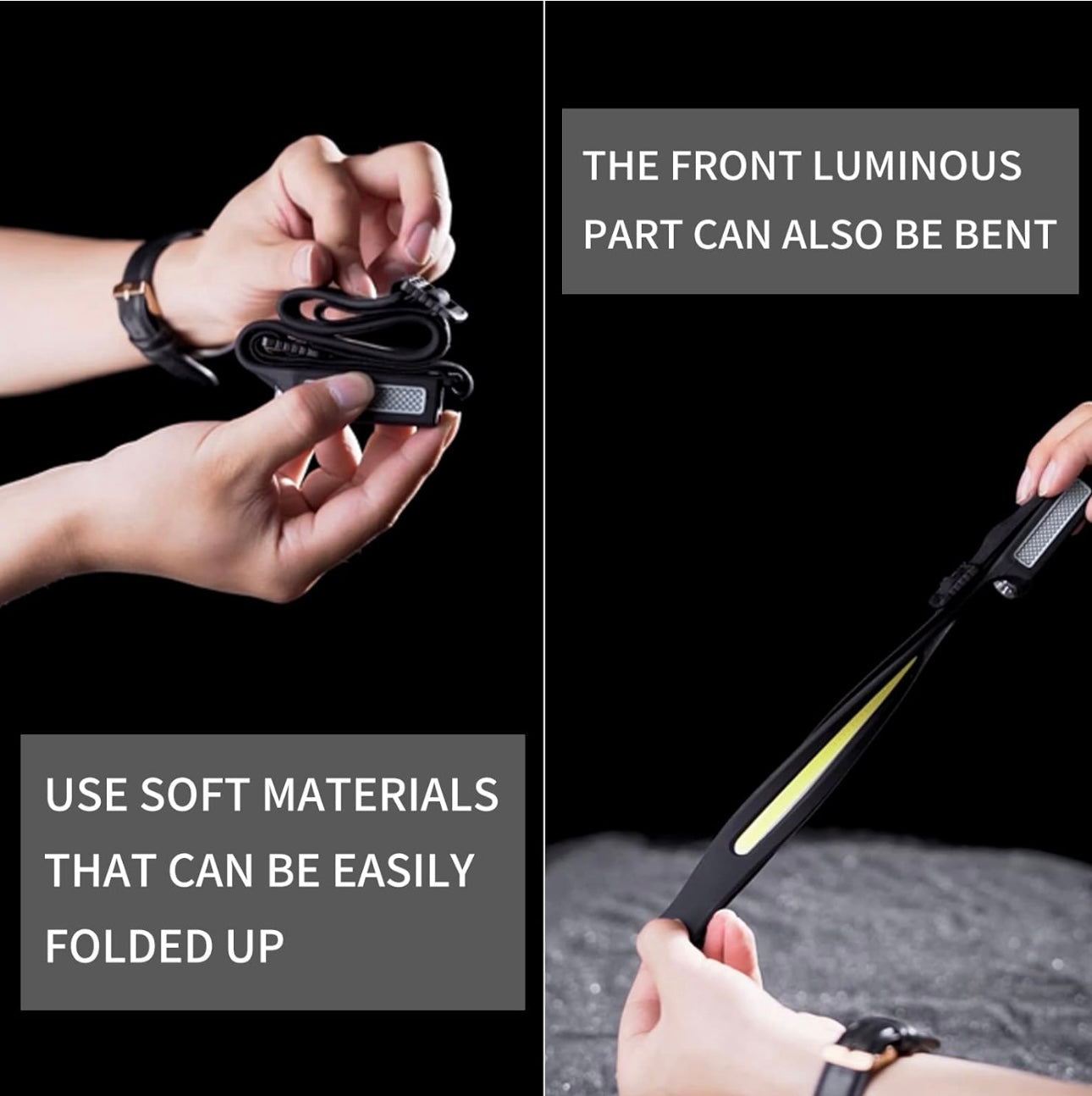 LED Headlamp with 230° Illumination, 350 Lumens, Lightweight, Weatherproof, Type-C Rechargeable, for Running and Camping, Sensor Outdoor Headlight (Black)