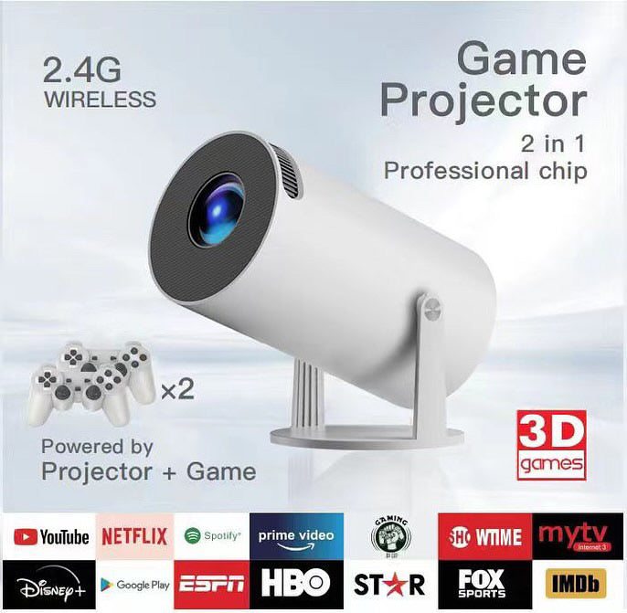 Portable 3D Game Projector 4K Smart Home Theater - US Plug