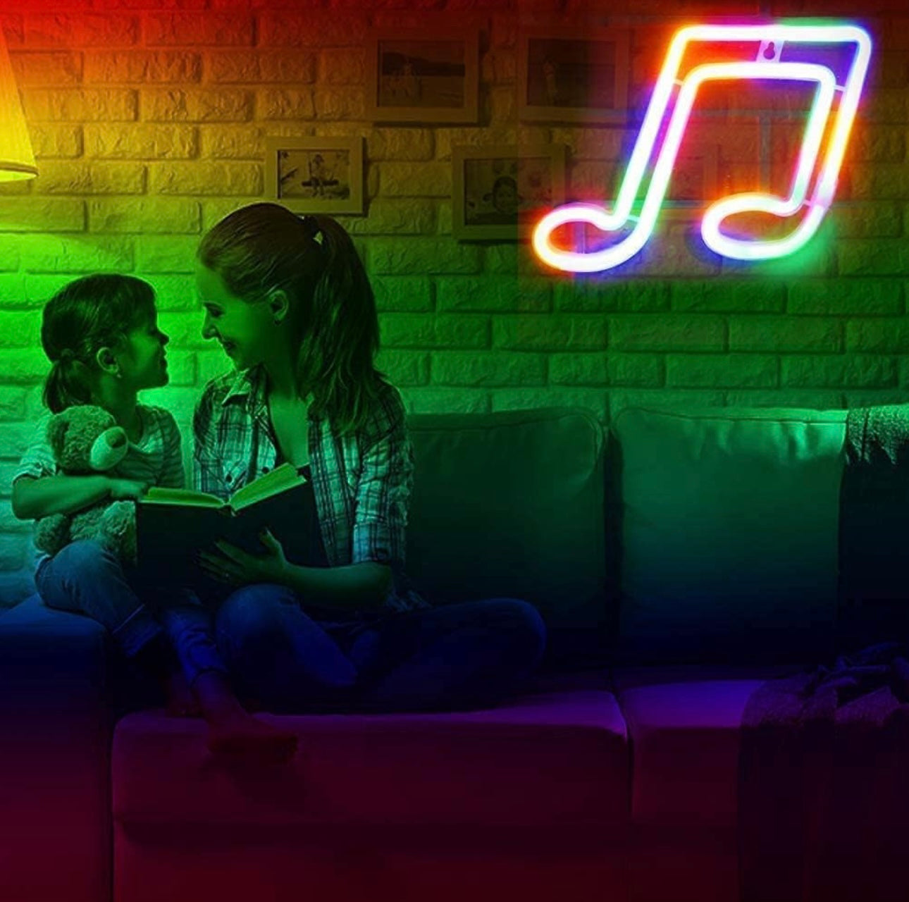 LED Neon Light, Neon Sign Led Music Neon Light Wall Light Wall Decor, Battery or USB Powered Light Up Acrylic Neon Sign Bedroom Wall Decor (Color)