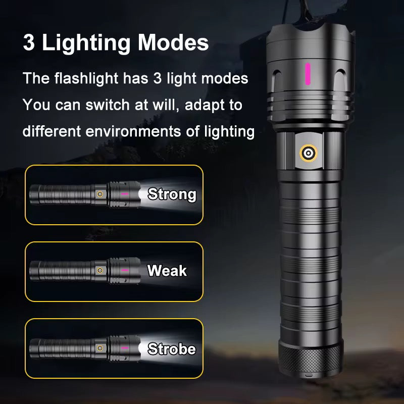 2025 Portable Usb Multi-Function Long Life
White Laser Light Flash Flashlight