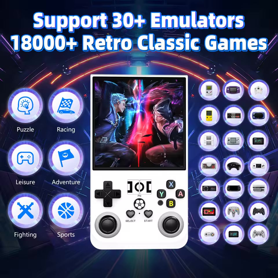 Open Source R36 MAX Retro Handheld Video Game Console 4.0 Inch IPS Screen Linux System