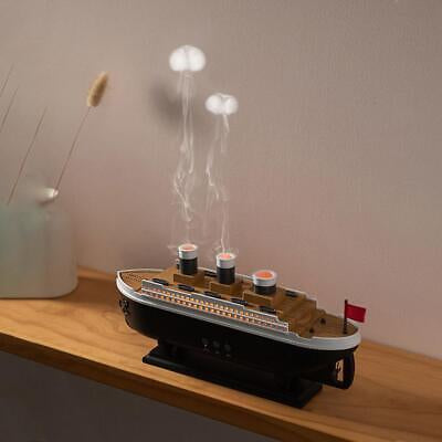 Titanic Essential Oil Diffuser, 250ml Steamship Diffuser, Aromatherapy Diffuser Cool Mist Titanic Humidifier with R/C 2 Light 2 Mist Mode Auto Shut-Off for Office Home Baby Hotel Nursery