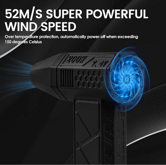 Mini Fan 130000 RPM Power Mini Jet Blower High Speed Brushless Motor Electric Jet Fan Violent Fan Air Blower Jet Dry Blower for Car Computer Keyboard