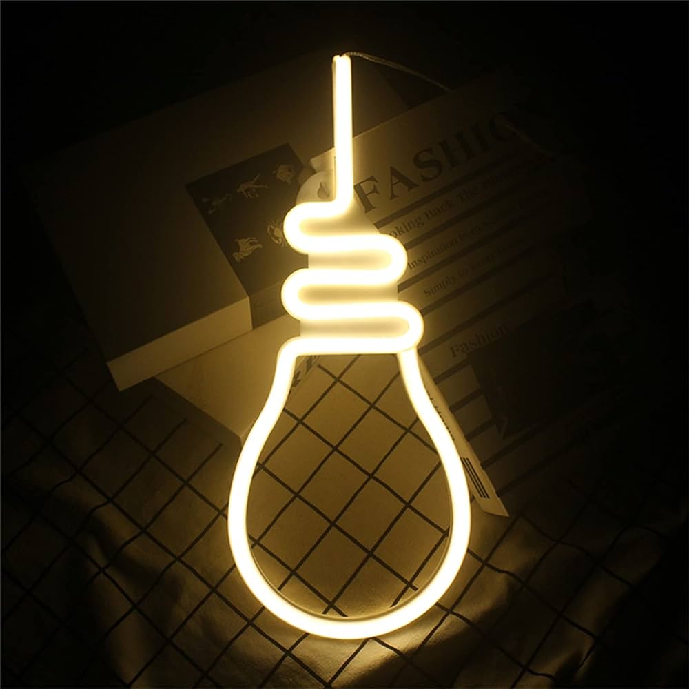 LED Neon Sign Light Bulb LED Neon Signs, Custom Sign Neon Lights, Party Store Restaurant Advertising Home Decor Lamp, 35X14.5Cm,Warm White