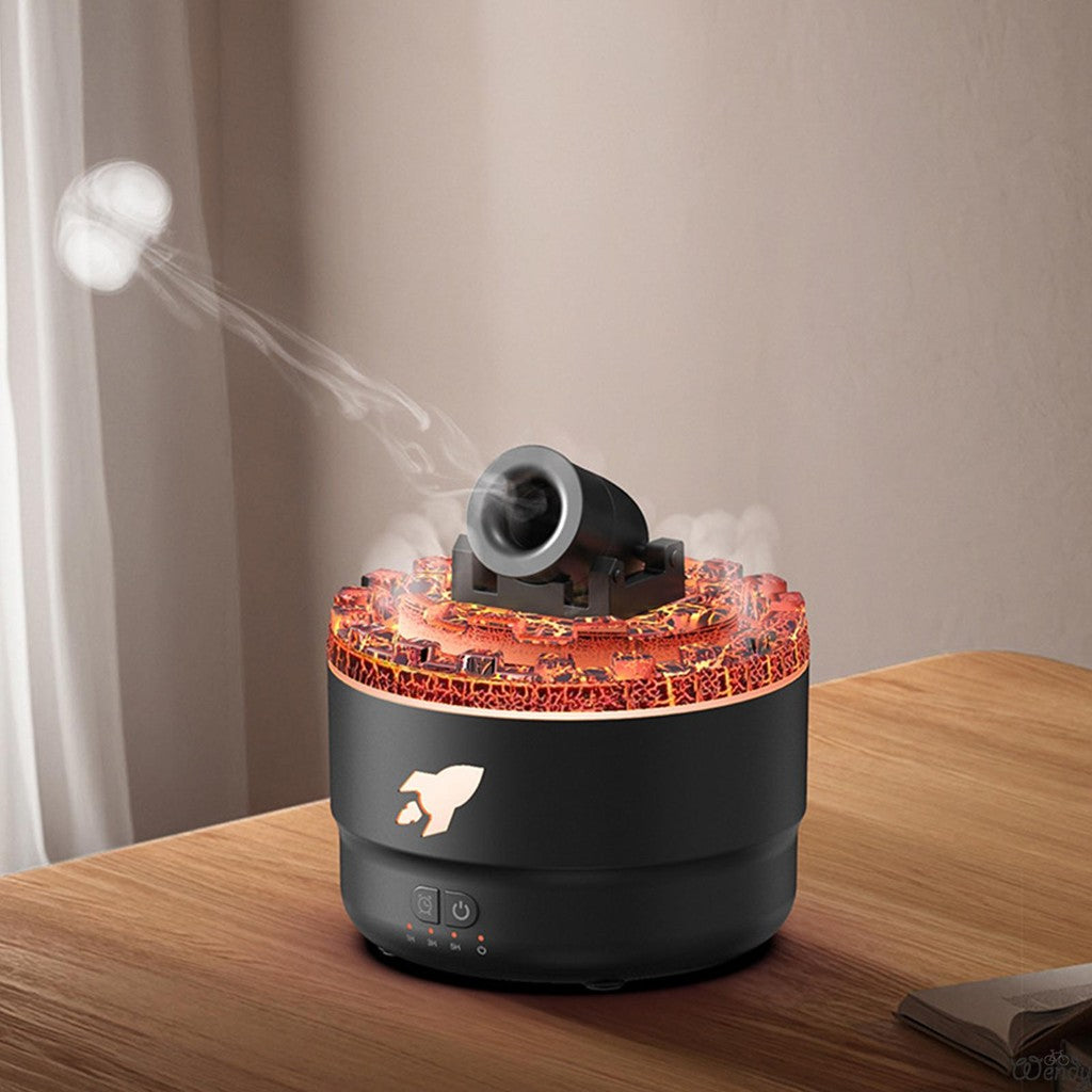 Volcanic Crack Light Cannons Humidifier Aromatherapy Diffuser with Timer Cannon Blast Aroma Humidifier for Home Office Bedroom
