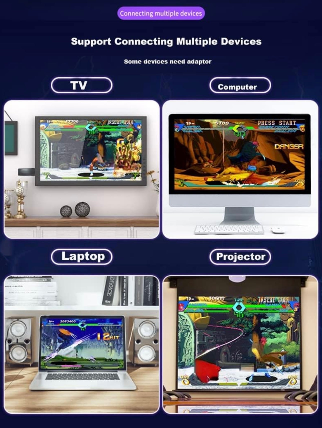 4K Stick Lite Retro TV
Video Game Console 64G
Built-in 10000 Games With x2 Wireless Controller