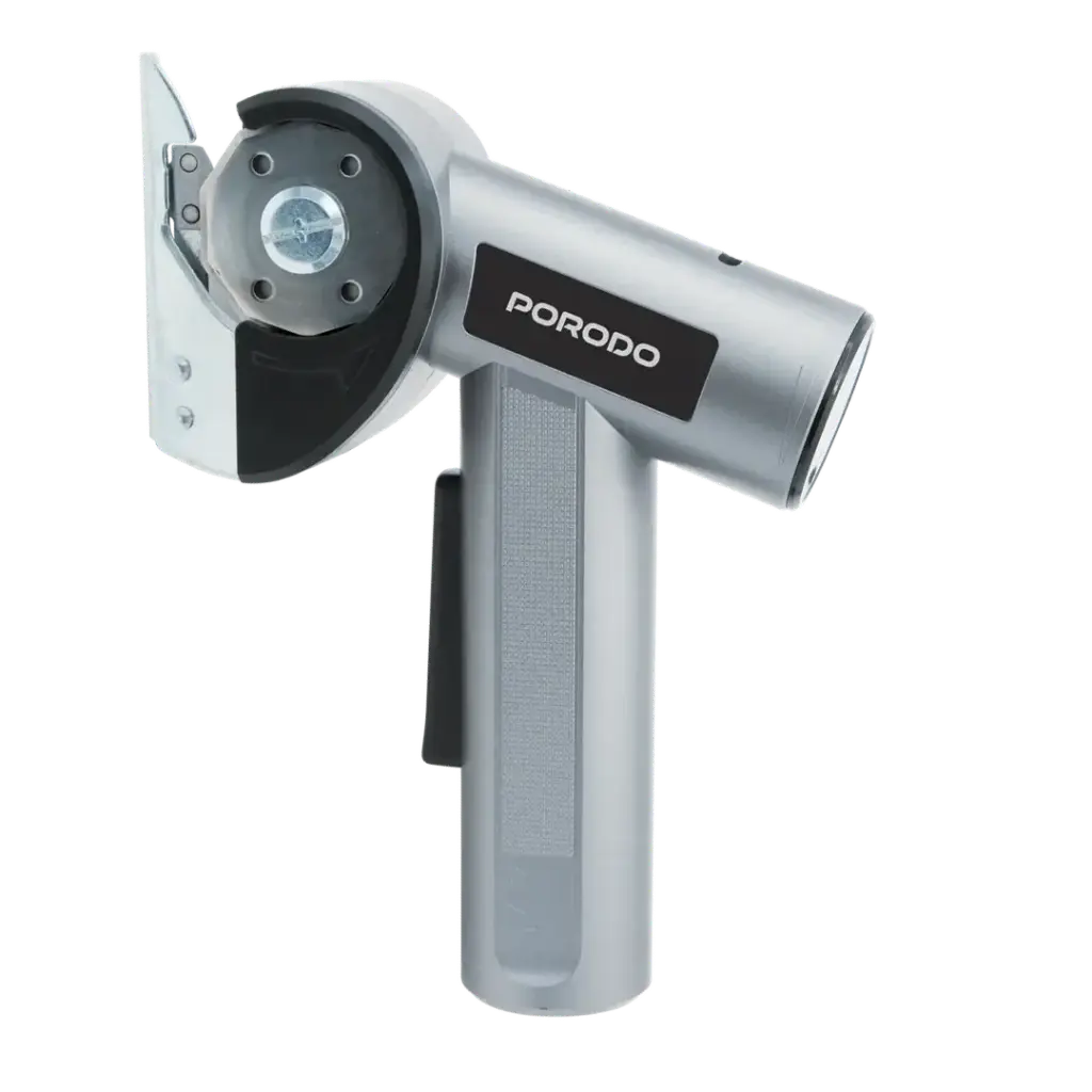 Porodo Sharp Cordless Electric Scissors with Guide Light & LED Display - Grey