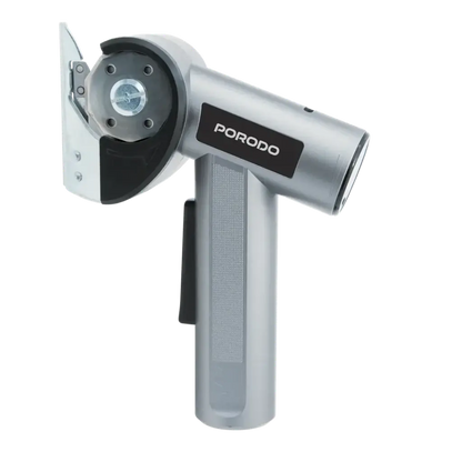 Porodo Sharp Cordless Electric Scissors with Guide Light & LED Display - Grey