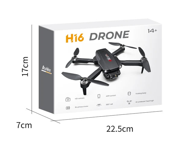 Kid Odyssey H16 Drone with Camera for Adults 4K, Foldable Drone for Beginners with Brushless Motor, Optical Flow Positioning, with 1 Battery and Carrying Case