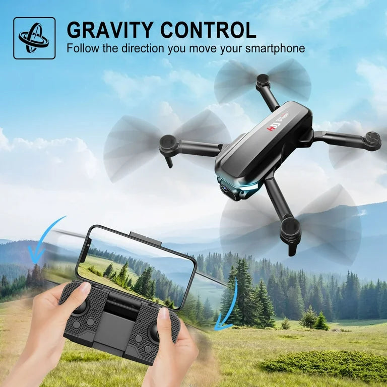 H27 Drone with Camera for Adults 4K, Foldable Drone for Beginners with Brushless Motor, Optical Flow Positioning, Infrared Obstacle Avoidance