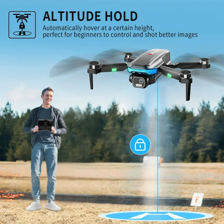 H27 Drone with Camera for Adults 4K, Foldable Drone for Beginners with Brushless Motor, Optical Flow Positioning, Infrared Obstacle Avoidance