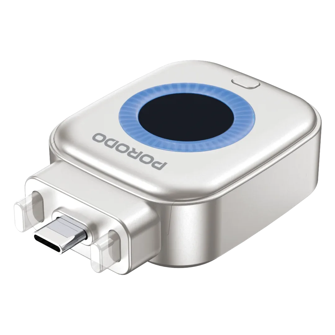 Porodo Auto Release Smart Auto-Cutoff Charging Adapter - Silver