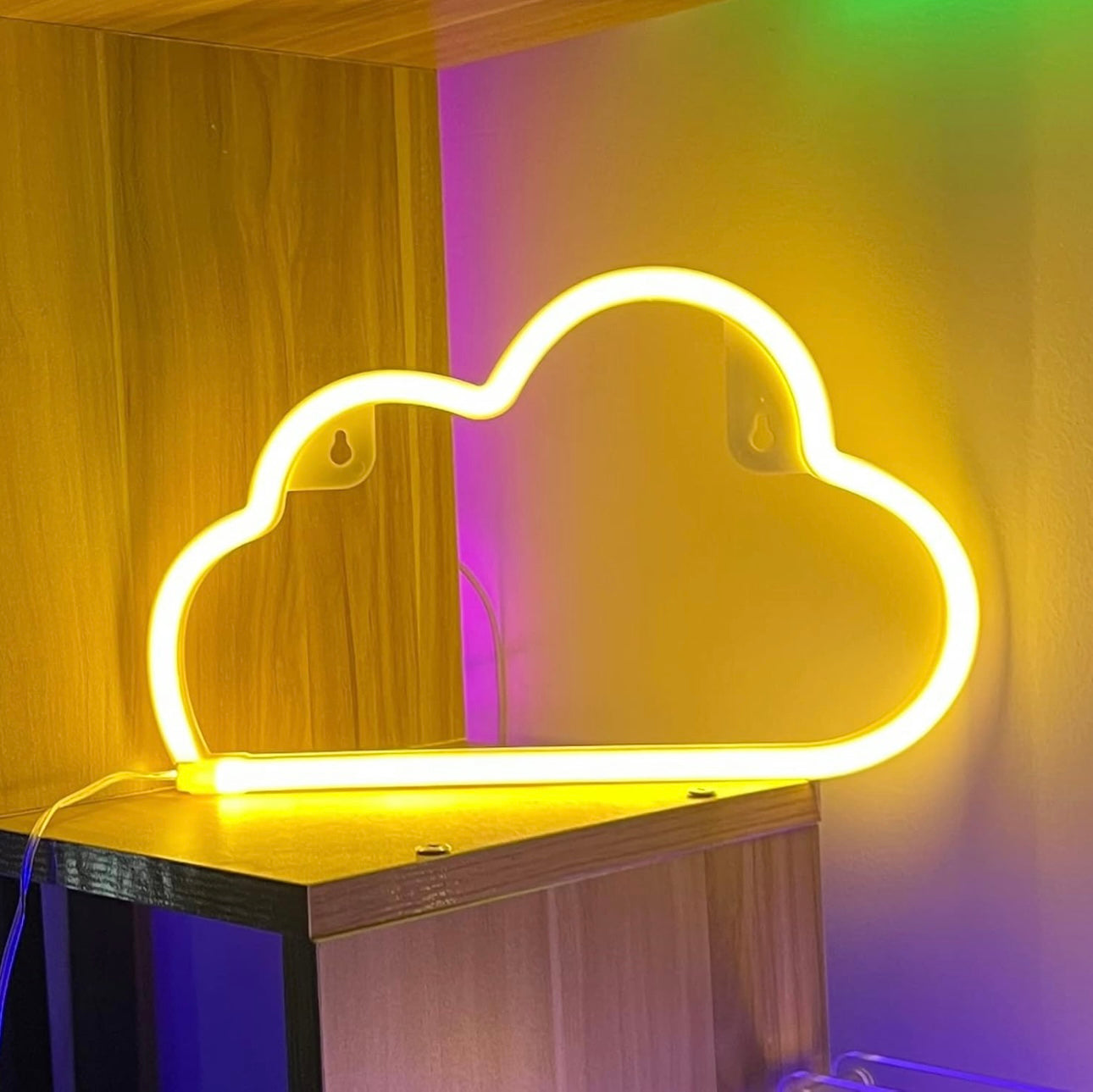 Cloud Neon Signs, LED Cloud Neon Light for Wall Decor, Battery or USB Powered Cloud Sign Shaped Decoration Wall Lights for Bedroom Aesthetic Teen Girl Kid Room Christmas Birthday Wedding Party