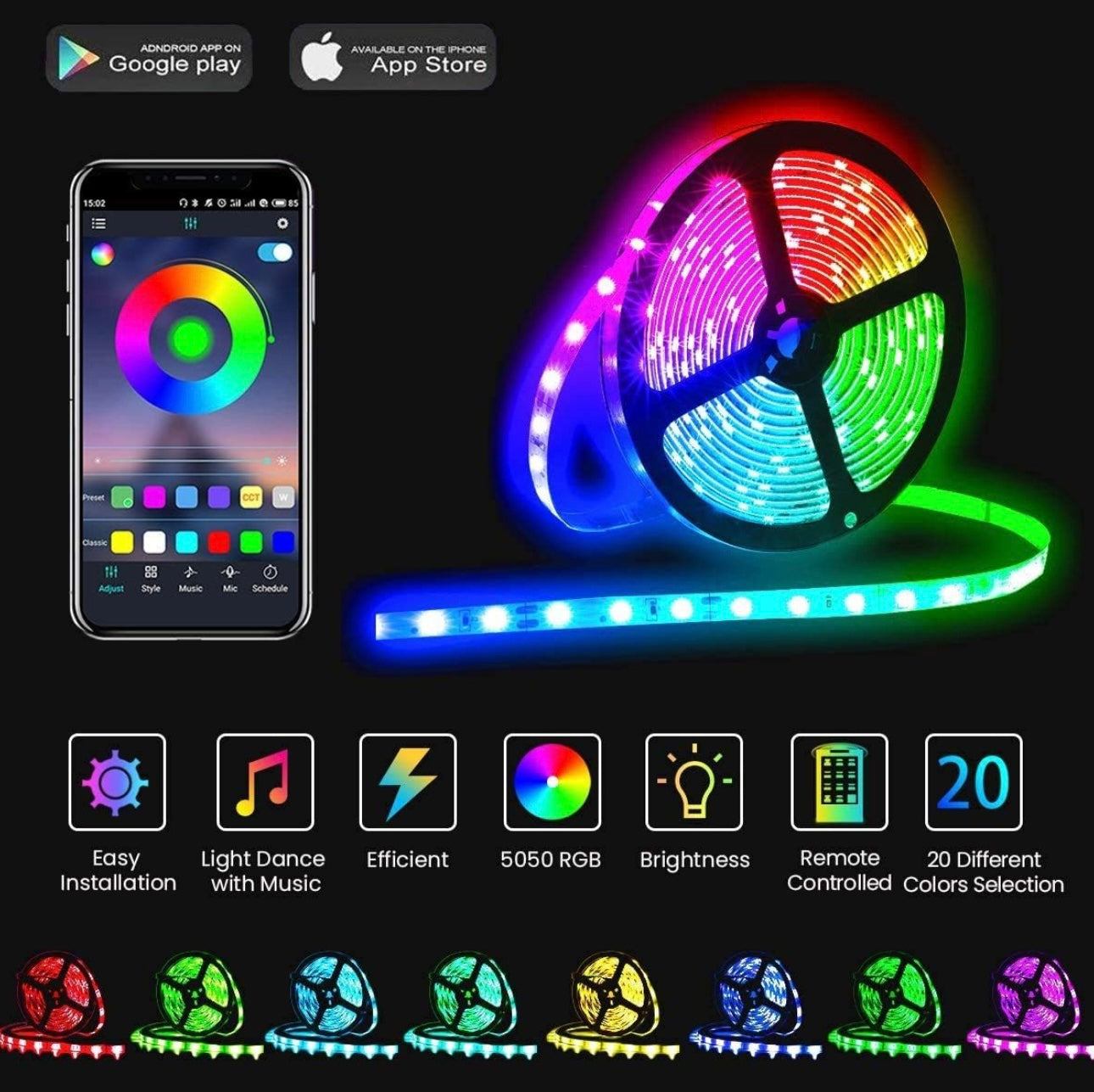 Led Strip Light RGB-12v-5m