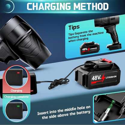 Stepless Speed Blower, Electric Air Duster, Portable and Compact, Powerful Motor,Material, for Blowing, Drying, Dust Blowing, Snow Blowing, Yard Cleaning