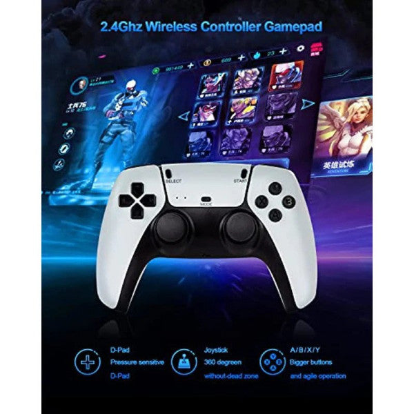 M15 Game Stick 4K Console 64GB with Dual 2.4G Wireless Controllers – 20000 Games